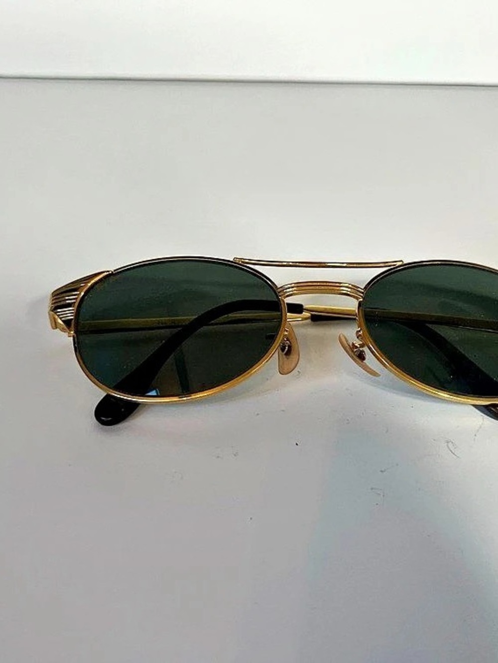 Ray-Ban B&L Ray-Ban Vintage Oval W1696 Arista Gold Sunglasses Vintage Oval W1696